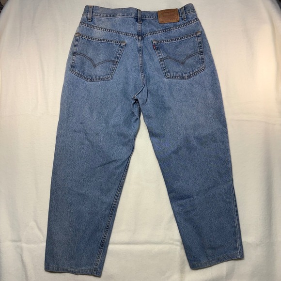 Vintage Levis 550 Relaxed Fit Jeans Mens 38x30-28 Made in USA Light Denim 0899 - Picture 5 of 9